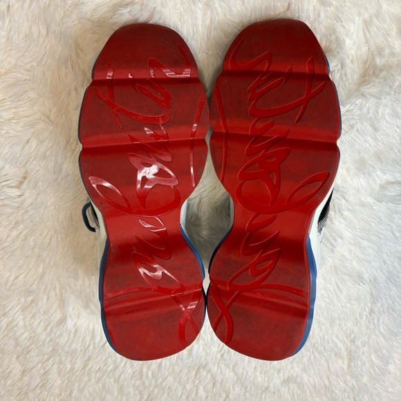 Christian Louboutin Men's Red and Blue Trainers 
Size 10 1/2 - Picture 12 of 14